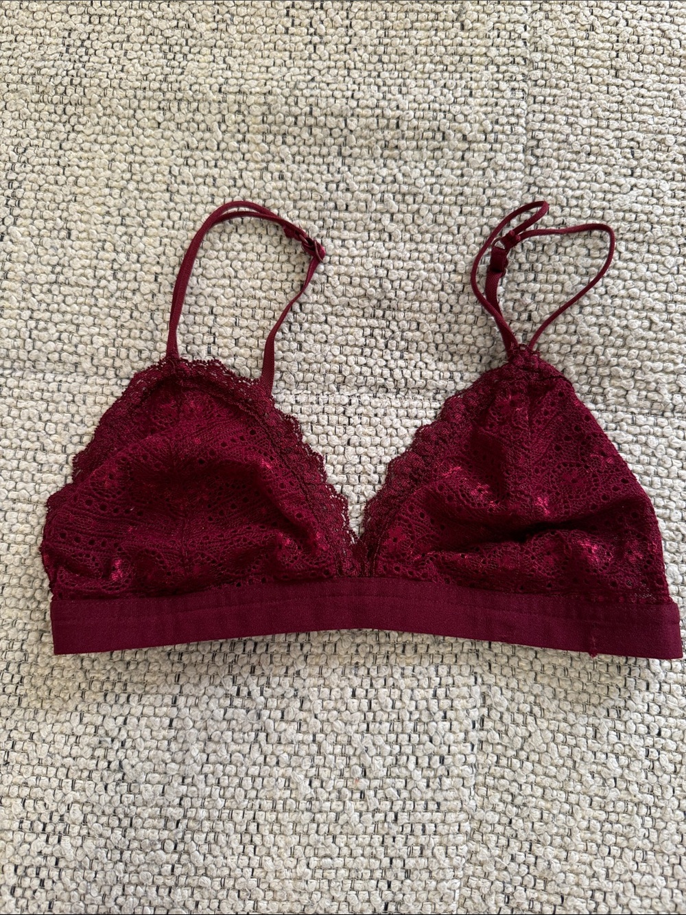 Forever 21 Maroon Adjustable Bralette No Padding No Tags Size Extra Small